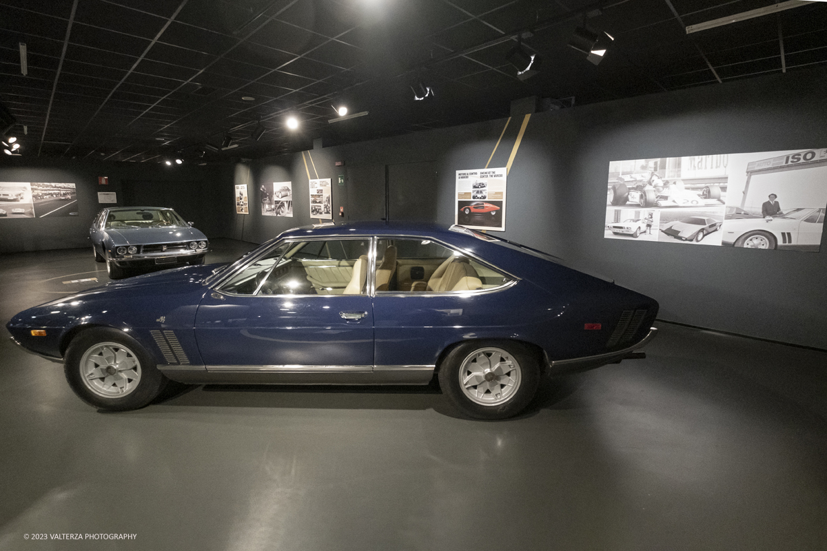 _DSF7117.jpg - 28/03/2023. Torino.  Una mostra per riscoprire la straordinaria vicenda industriale di Iso Rivolta, marchio oggi spesso dimenticato che testimonia lâ€™ingegno italiano nella storia dellâ€™automobile e del car design, recentemente rilanciato dalla nipote del fondatore. Nella foto parte dell'allestimento della mostra