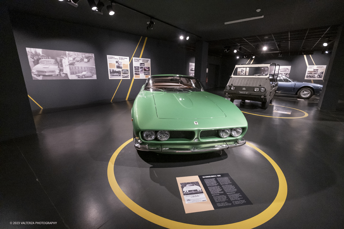 _DSF7144.jpg - 28/03/2023. Torino.  Una mostra per riscoprire la straordinaria vicenda industriale di Iso Rivolta, marchio oggi spesso dimenticato che testimonia lâ€™ingegno italiano nella storia dellâ€™automobile e del car design, recentemente rilanciato dalla nipote del fondatore. Nella foto parte dell'allestimento della mostra