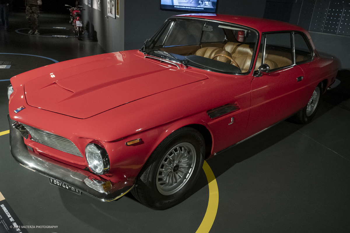 _DSF7170.jpg - 28/03/2023. Torino.  Una mostra per riscoprire la straordinaria vicenda industriale di Iso Rivolta, marchio oggi spesso dimenticato che testimonia lâ€™ingegno italiano nella storia dellâ€™automobile e del car design, recentemente rilanciato dalla nipote del fondatore. Nella foto Iso Rivolta GT "340" 365-1964