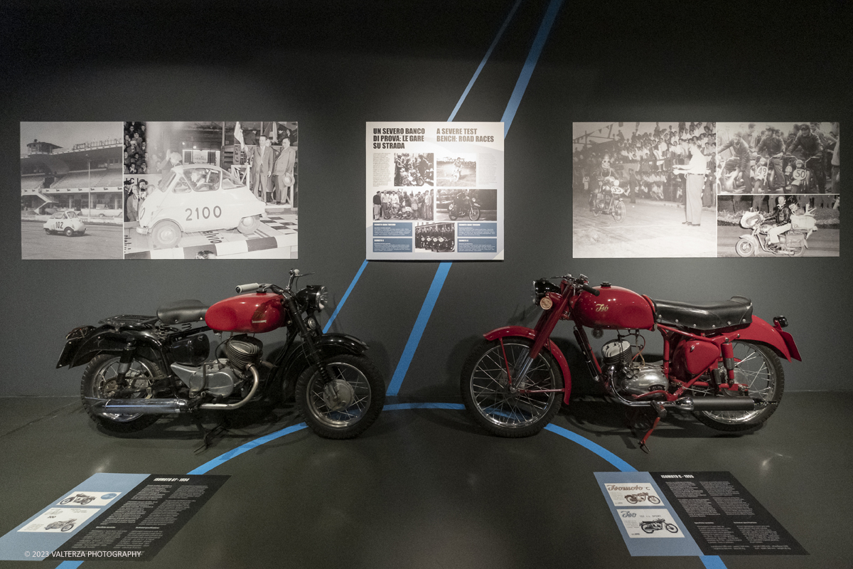 _DSF7181.jpg - 28/03/2023. Torino.  Una mostra per riscoprire la straordinaria vicenda industriale di Iso Rivolta, marchio oggi spesso dimenticato che testimonia lâ€™ingegno italiano nella storia dellâ€™automobile e del car design, recentemente rilanciato dalla nipote del fondatore. Nella foto parte dell'allestimento della mostra