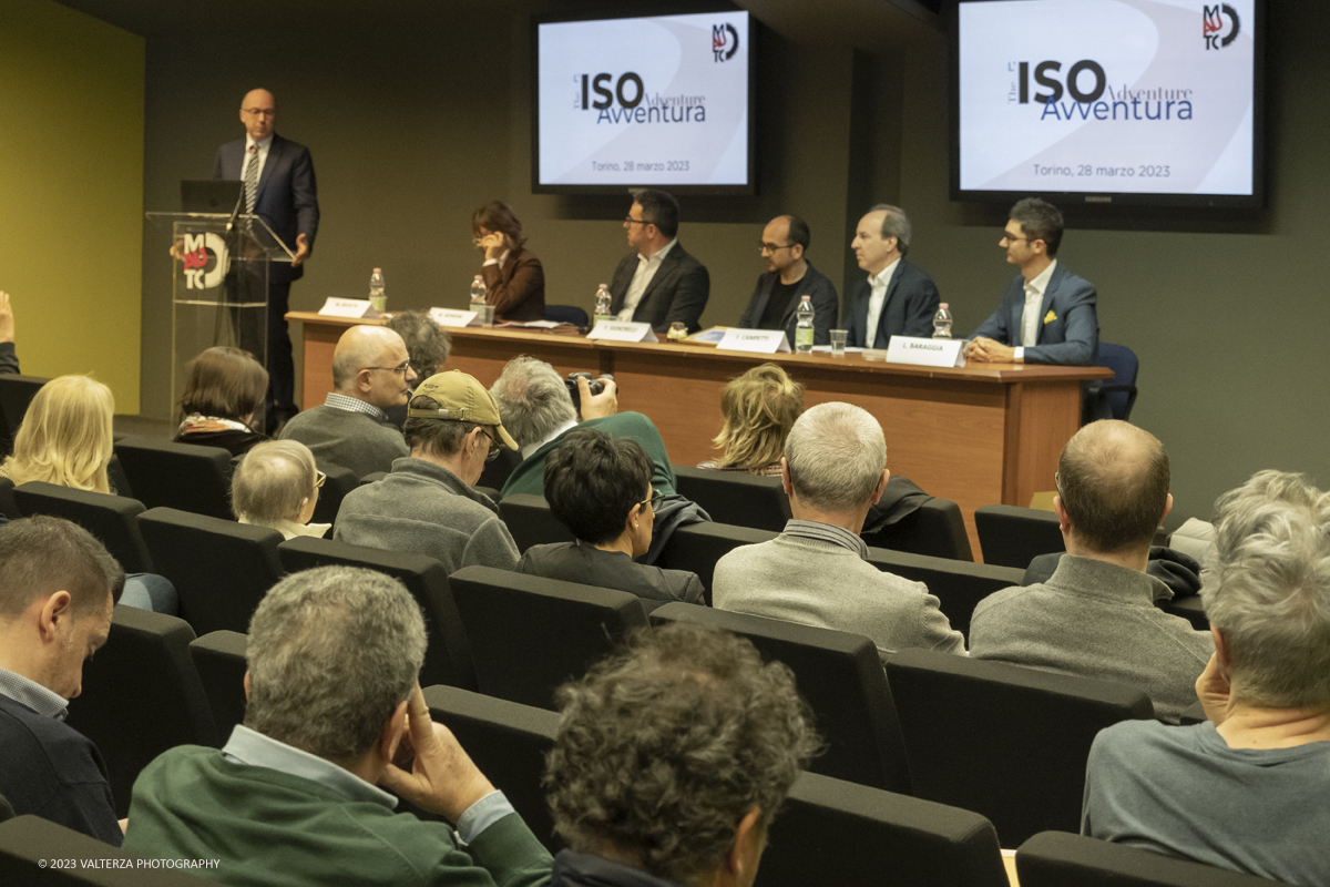 _DSF7518.jpg - 28/03/2023. Torino.  Una mostra per riscoprire la straordinaria vicenda industriale di Iso Rivolta, marchio oggi spesso dimenticato che testimonia lâ€™ingegno italiano nella storia dellâ€™automobile e del car design, recentemente rilanciato dalla nipote del fondatore. Nella foto un momento della conferenza stampa di presentazione della mostra