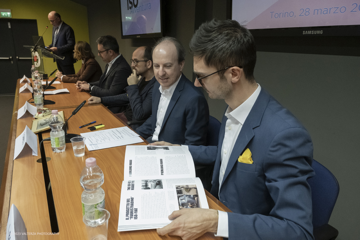 _DSF7529.jpg - 28/03/2023. Torino.  Una mostra per riscoprire la straordinaria vicenda industriale di Iso Rivolta, marchio oggi spesso dimenticato che testimonia lâ€™ingegno italiano nella storia dellâ€™automobile e del car design, recentemente rilanciato dalla nipote del fondatore. Nella foto un momento della conferenza stampa di presentazione della mostra
