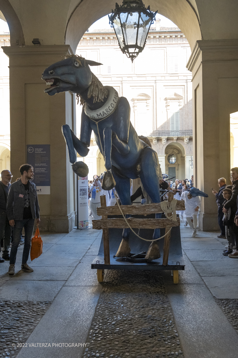 DSCF8575.jpg - 02/10/2022. Torino. Una grande inaugurazione della 29Â° edizione di Incanti â€“ Rassegna Internazionale di Teatro di Figura un giocoso Saturnale animale, a partire dallâ€™immagine di Marco Cavallo, omaggio a Giuliano Scabia. Simbolo della libertÃ  e della chiusura dei manicomi, il progetto Marco Cavallo nacque nel manicomio di Trieste, nel 1973, sotto le direttive di Franco Basaglia. Nella foto un momento dell'evento svoltosi nei giardini reali e nella piazzetta reale