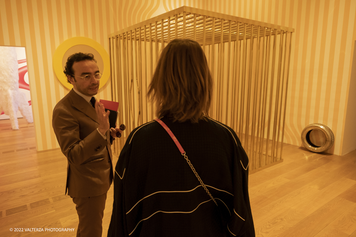 _DSF2449.jpg - 26/05/2022. Torino. Nuova mostra pensata e progettata con lâ€™artista Silvye Fleury per gli spazi di Pinacoteca, a cura di Sarah Cosulich e Lucrezia CalabrÃ² Visconti, lâ€™esposizione consiste in un percorso immersivo che attraversa i nuclei tematici fondamentali della sua ricerca. Il progetto rappresenta la piÃ¹ completa mostra in Italia dedicata a Fleury fino a oggi. Nella foto la sala intitolata The eternal wow