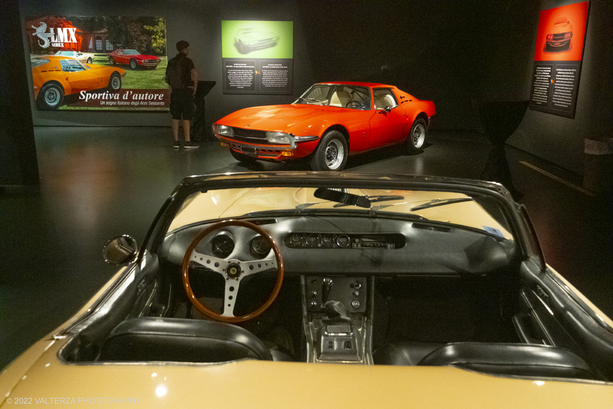 DSCF6920.jpg - 13/09/2022. Torino. Al MAUTO si Ã¨ tenuta lâ€™inaugurazione di una mostra che vuole rendere omaggio a questa auto sportiva dâ€™autore, unâ€™avventura pensata a Milano e realizzata a Torino, straordinaria nel successo e nel fallimento. Nella foto parte dell'allestimento della mostra