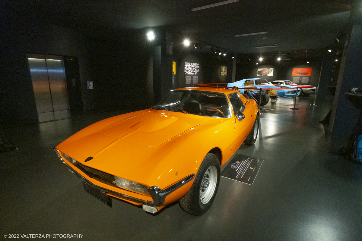 DSCF7008.jpg - 13/09/2022. Torino. Al MAUTO si Ã¨ tenuta lâ€™inaugurazione di una mostra che vuole rendere omaggio a questa auto sportiva dâ€™autore, unâ€™avventura pensata a Milano e realizzata a Torino, straordinaria nel successo e nel fallimento. Nella foto LMX Sirex High compression sport coupÃ© Motore V6 2.300 cc Ford  1969