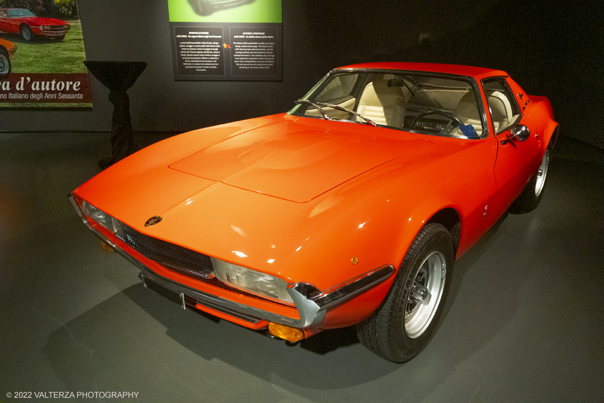 DSCF7017.jpg - 13/09/2022. Torino. Al MAUTO si Ã¨ tenuta lâ€™inaugurazione di una mostra che vuole rendere omaggio a questa auto sportiva dâ€™autore, unâ€™avventura pensata a Milano e realizzata a Torino, straordinaria nel successo e nel fallimento. Nella foto il modello LMX Sirex High Compression Sport CoupÃ© Motore V6 2.300 cc Ford