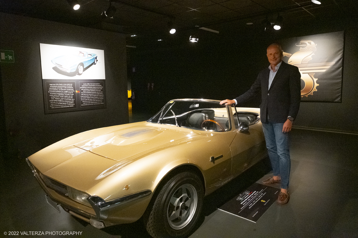 DSCF7035.jpg - 13/09/2022. Torino. Al MAUTO si Ã¨ tenuta lâ€™inaugurazione di una mostra che vuole rendere omaggio a questa auto sportiva dâ€™autore, unâ€™avventura pensata a Milano e realizzata a Torino, straordinaria nel successo e nel fallimento. Nella foto Raffaello Porro, curatore della mostra