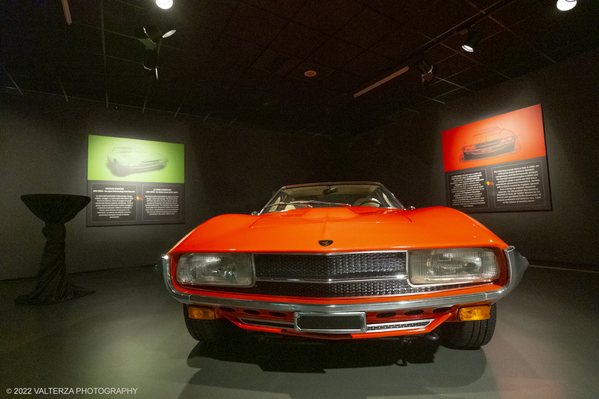DSCF7054.jpg - 13/09/2022. Torino. Al MAUTO si Ã¨ tenuta lâ€™inaugurazione di una mostra che vuole rendere omaggio a questa auto sportiva dâ€™autore, unâ€™avventura pensata a Milano e realizzata a Torino, straordinaria nel successo e nel fallimento. Nella foto  il modello LMX Sirex High Compression Sport CoupÃ© Motore V6 2.300 cc Ford