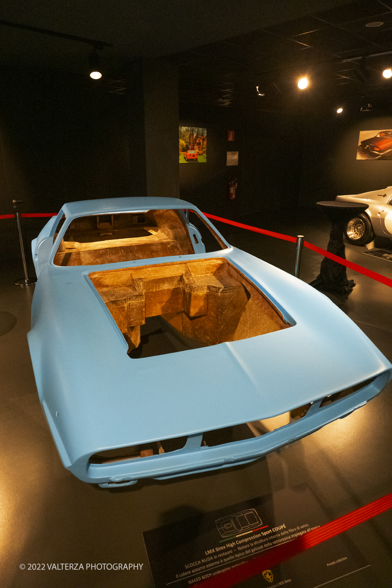 DSCF7061.jpg - 13/09/2022. Torino. Al MAUTO si Ã¨ tenuta lâ€™inaugurazione di una mostra che vuole rendere omaggio a questa auto sportiva dâ€™autore, unâ€™avventura pensata a Milano e realizzata a Torino, straordinaria nel successo e nel fallimento. Nella foto scocca nuda in restauro