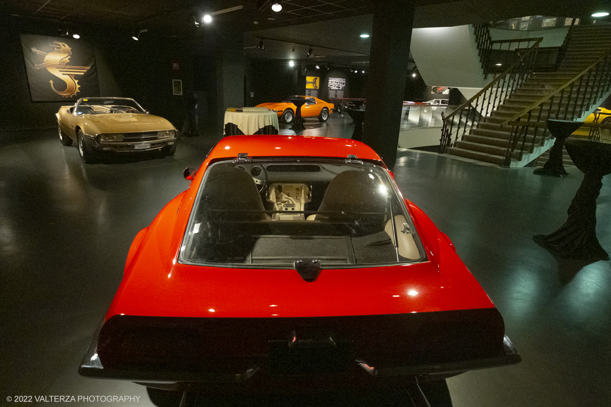 DSCF7066.jpg - 13/09/2022. Torino. Al MAUTO si Ã¨ tenuta lâ€™inaugurazione di una mostra che vuole rendere omaggio a questa auto sportiva dâ€™autore, unâ€™avventura pensata a Milano e realizzata a Torino, straordinaria nel successo e nel fallimento. Nella foto parte dell'allestimento della mostra