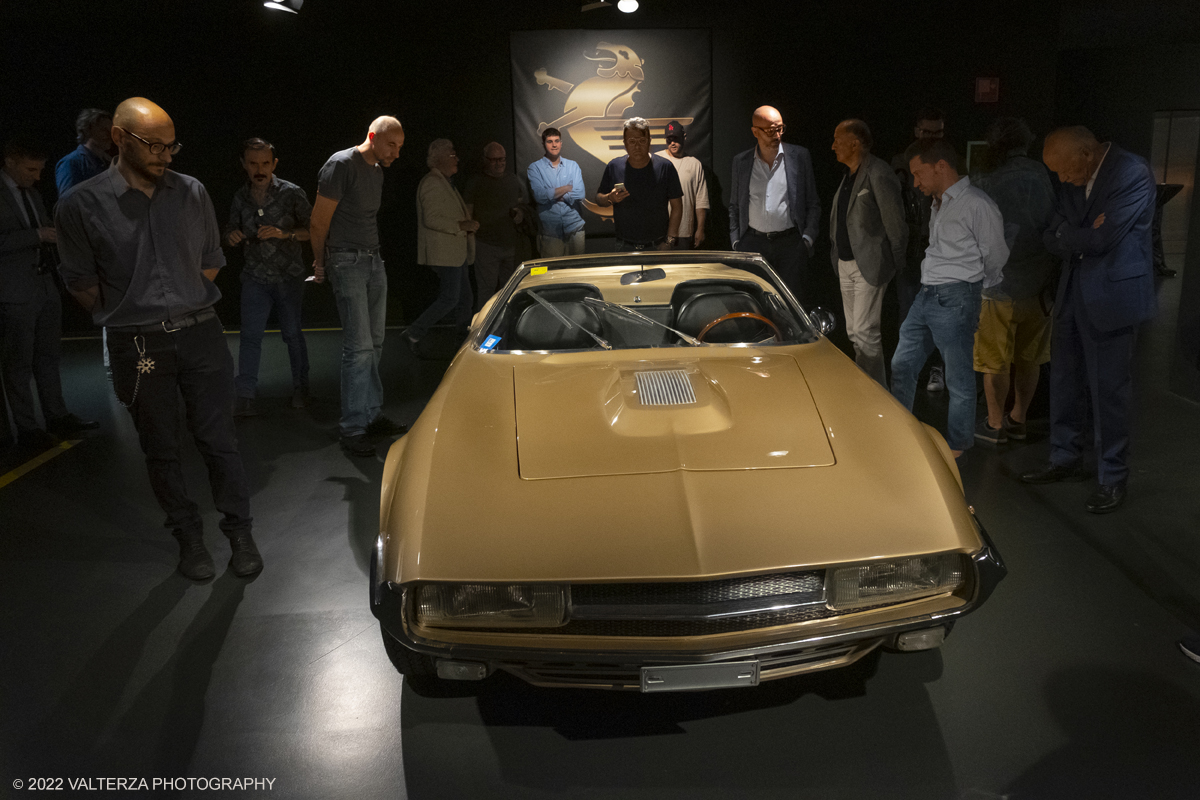 _DSF5350.jpg - 13/09/2022. Torino. Al MAUTO si Ã¨ tenuta lâ€™inaugurazione di una mostra che vuole rendere omaggio a questa auto sportiva dâ€™autore, unâ€™avventura pensata a Milano e realizzata a Torino, straordinaria nel successo e nel fallimento. Nella foto in visita alla mostra