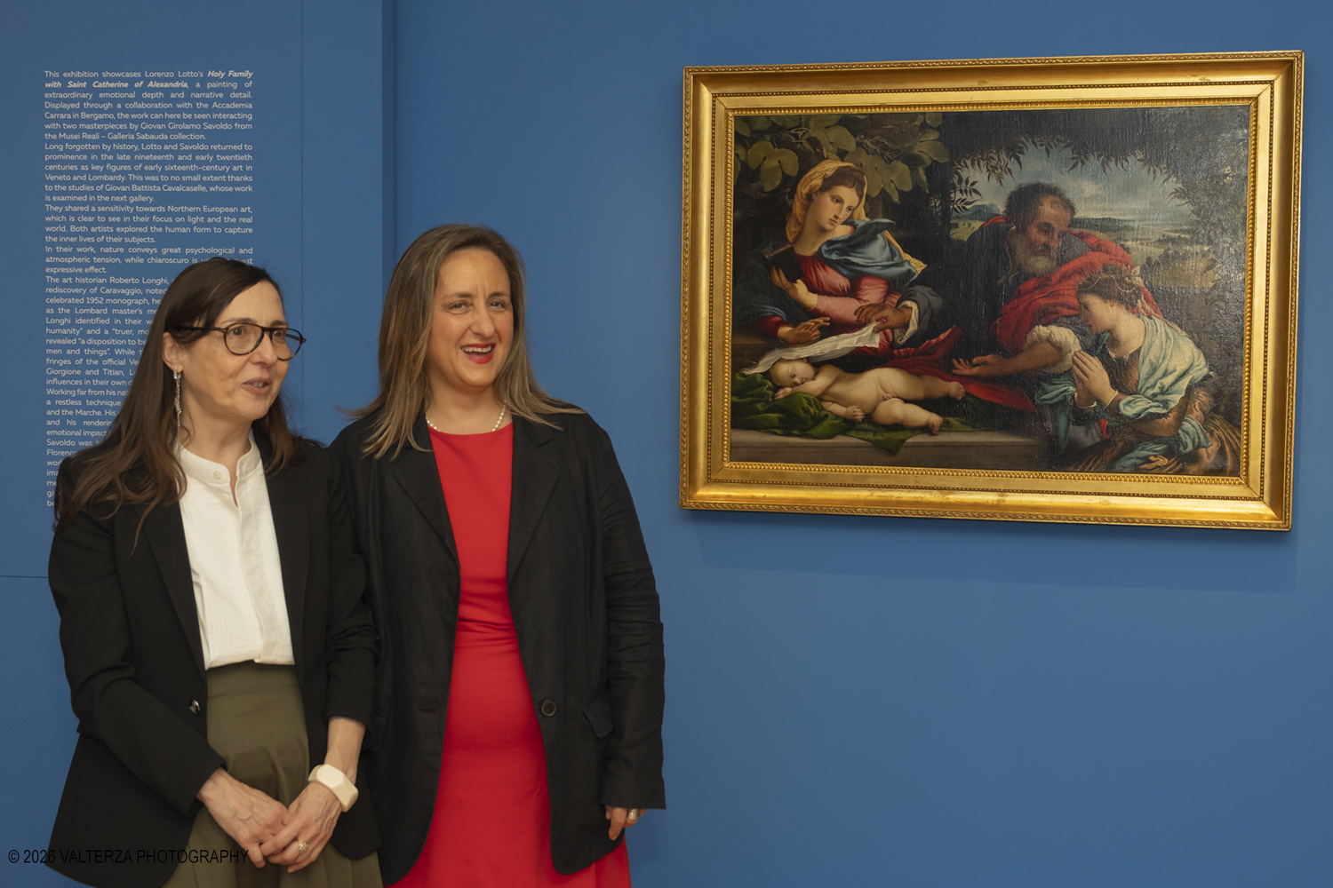 _DSF2543.jpg - 29/05/2026. Torino. Ai Musei Reali di Torino un confronto tra Lorenzo Lotto e Giovanni Girolamo Savoldo indaga le origini della â€œluce del veroâ€� che anticipÃ² la rivoluzione caravaggesca. In mostra tre dipinti del primo Cinquecento, disegni di Cavalcaselle e una â€œlezione immaginataâ€� di Roberto Longhi.  Nella foto Maria Luisa Pacelli, Direttrice dell'Accademia Carrara di Bergamo e Paola Dâ€™Agostino, Direttrice Generale dei Musei Reali di Torino