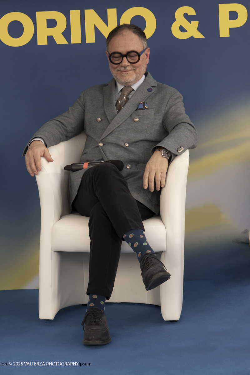 _DSF6069.jpg - 10/11)2025.Torino.  NITTO ATP FINALS / LIVE TENNIS, LOVE TORINO & PIEMONTE. Nella foto un momento del talk Alle origini del tennis: racchette e giochi di corte con Annamaria Bava, Stefano Benedetto e Alessandro Tosi a Casa Tennis