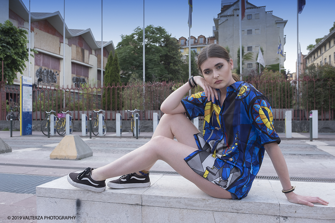 DSCF7677.jpg - 08/06/2019. Torino, Maze, il festival dedicato al mondo dello Streetwear e della Streetculture.  Street fashion con la modella parigina Brunel