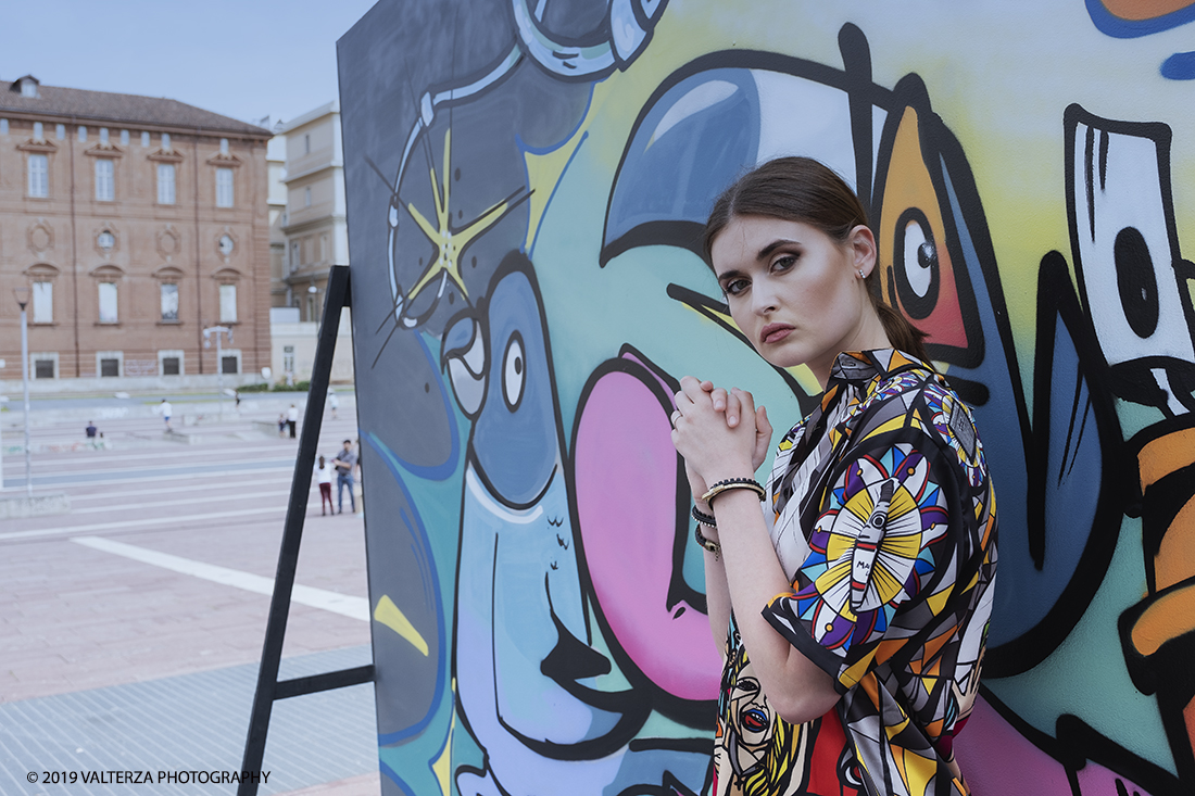 DSCF7729.jpg - 08/06/2019. Torino, Maze, il festival dedicato al mondo dello Streetwear e della Streetculture.  Street fashion con la modella parigina Brunel