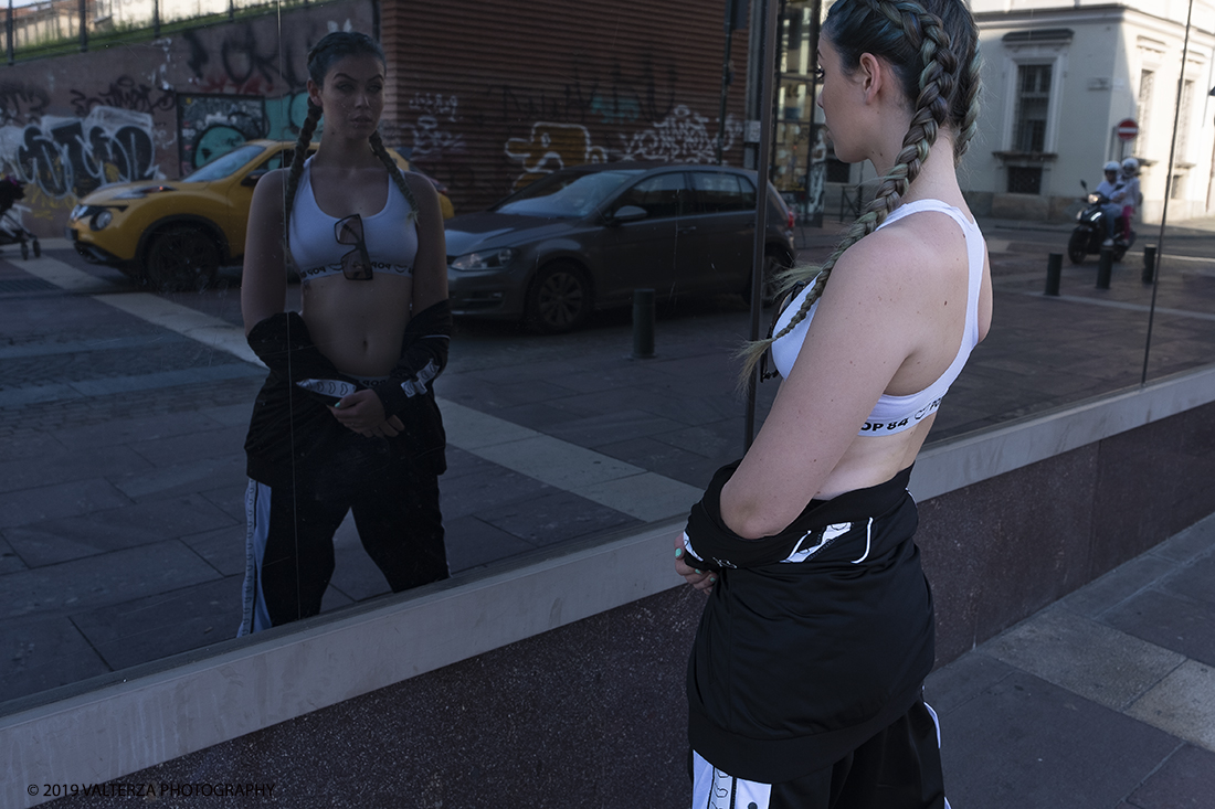 DSCF7943.jpg - 08/06/2019. Torino, Maze, il festival dedicato al mondo dello Streetwear e della Streetculture. Street fashion con la modella Benedetta.