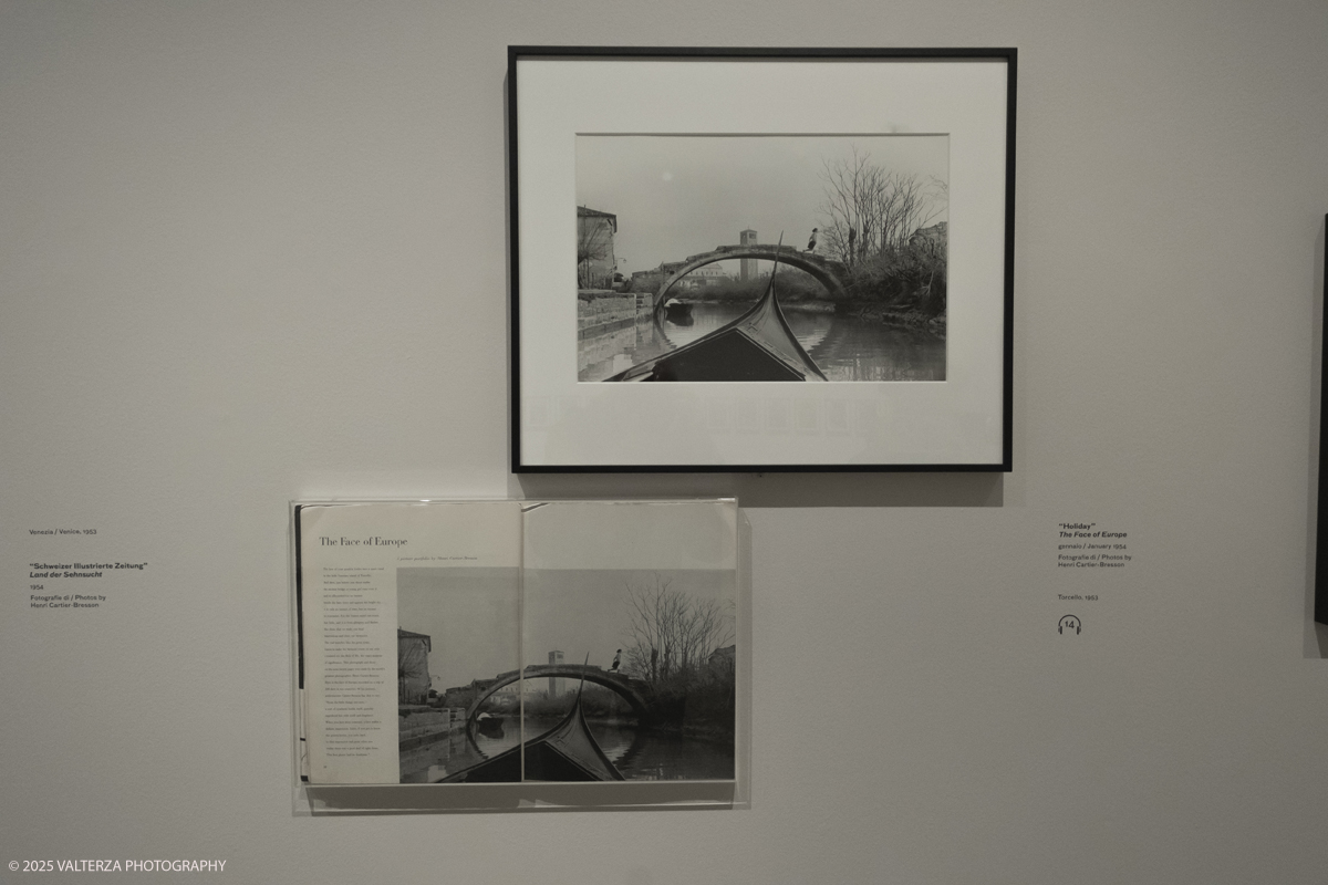 DSCF0099.jpg - Italy, Turin, February 13, 2025. CAMERA - Centro Italiano per la Fotografia presents the exhibition â€œHenri Cartier-Bresson e lâ€™Italiaâ€�, an unpublished story, signed by H.C.B. on the history of the  Italian countrry from 1932 to 1973. Into the picture images from 1953
