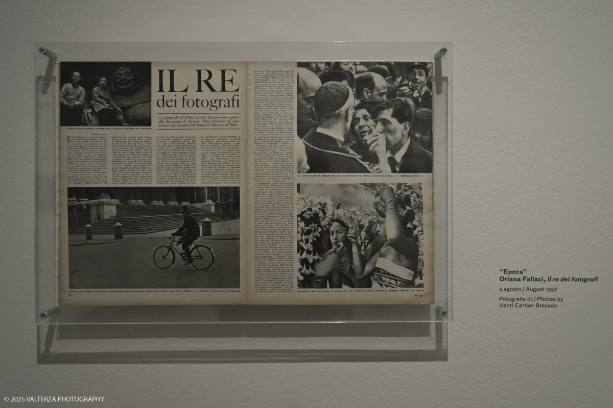 DSCF0108.jpg - Italy, Turin, February 13, 2025. CAMERA - Centro Italiano per la Fotografia presents the exhibition â€œHenri Cartier-Bresson e lâ€™Italiaâ€�, an unpublished story, signed by H.C.B. on the history of the  Italian countrry from 1932 to 1973. Into the picture images from 1953
