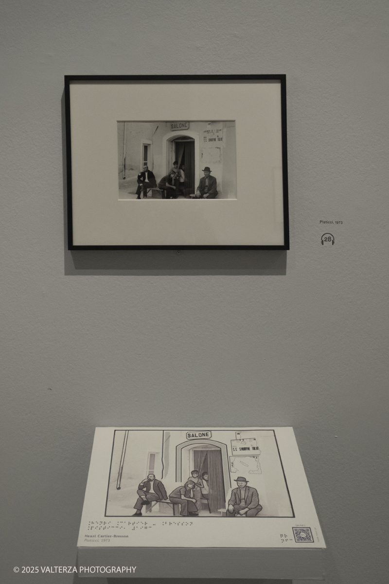 DSCF0161.jpg - Italy, Turin, February 13, 2025. CAMERA - Centro Italiano per la Fotografia presents the exhibition â€œHenri Cartier-Bresson e lâ€™Italiaâ€�, an unpublished story, signed by H.C.B. on the history of the  Italian countrry from 1932 to 1973. Into the picture image early 70â€™s last time in Italy