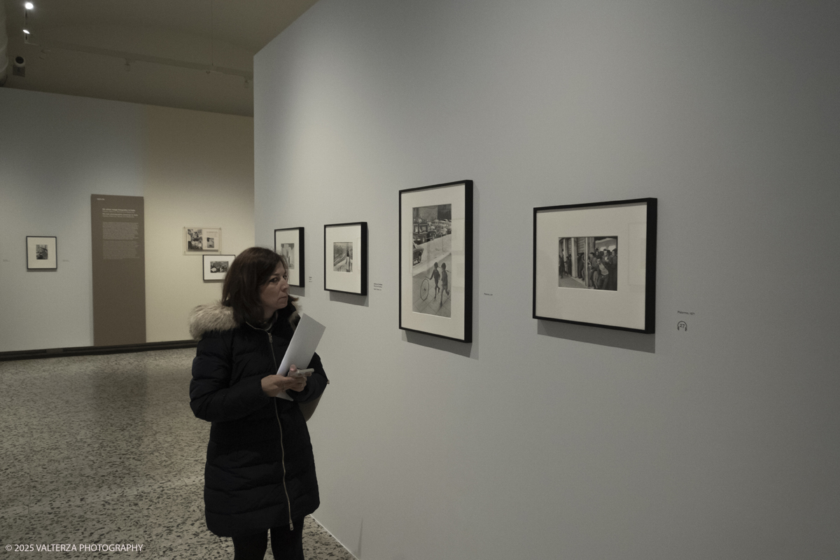 DSCF0165.jpg - Italy, Turin, February 13, 2025. CAMERA - Centro Italiano per la Fotografia presents the exhibition â€œHenri Cartier-Bresson e lâ€™Italiaâ€�, an unpublished story, signed by H.C.B. on the history of the  Italian countrry from 1932 to 1973. Into the picture visiting the exhibition