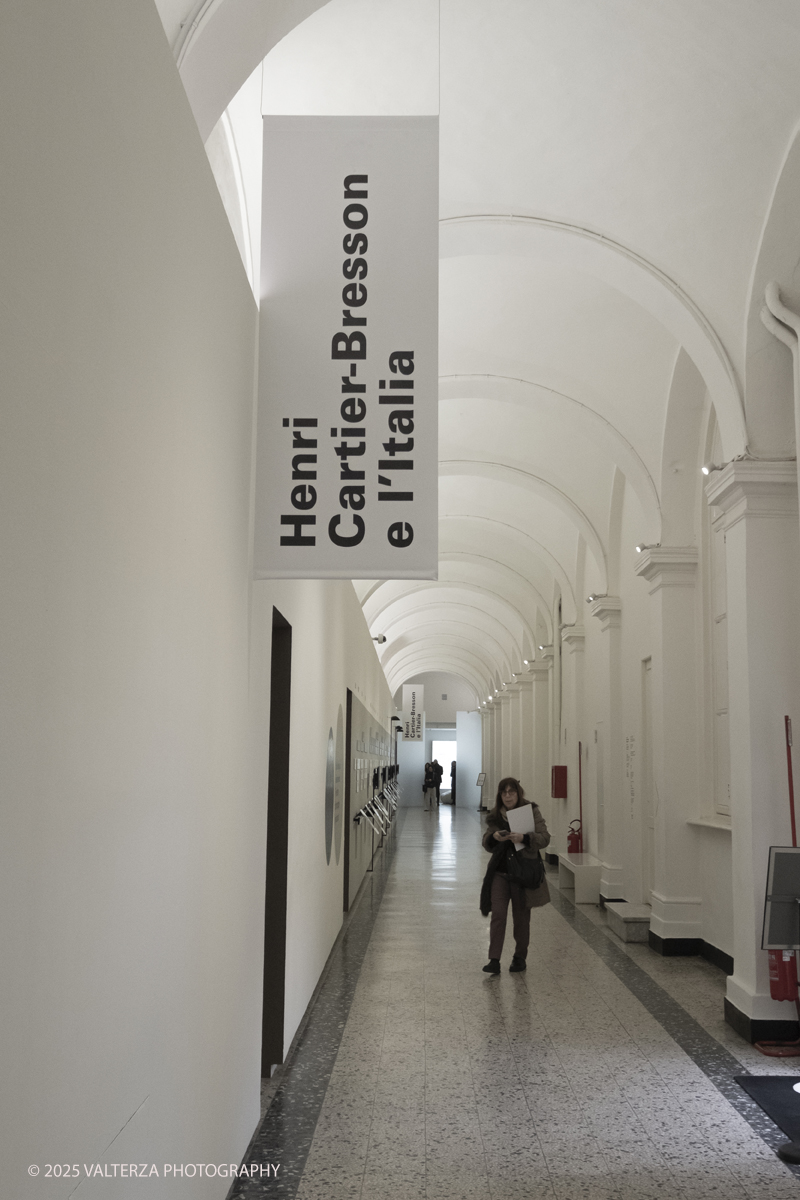 DSCF0193.jpg - Italy, Turin, February 13, 2025. CAMERA - Centro Italiano per la Fotografia presents the exhibition â€œHenri Cartier-Bresson e lâ€™Italiaâ€�, an unpublished story, signed by H.C.B. on the history of the  Italian countrry from 1932 to 1973. Into the picture the location of the exhibition