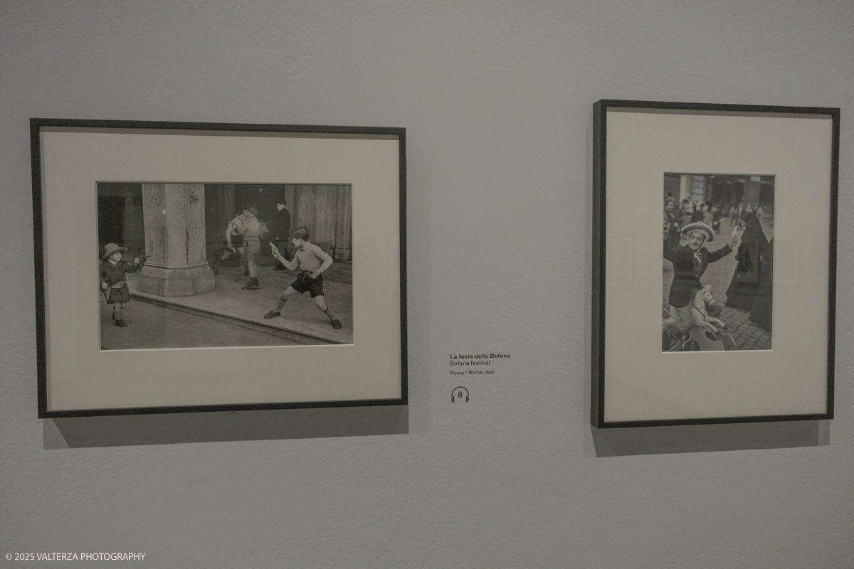 _DSF6228.jpg - Italy, Turin, February 13, 2025. CAMERA - Centro Italiano per la Fotografia presents the exhibition â€œHenri Cartier-Bresson e lâ€™Italiaâ€�, an unpublished story, signed by H.C.B. on the history of the  Italian countrry from 1932 to 1973. Into the picture images frrom the second trip to Italy 1951-1952