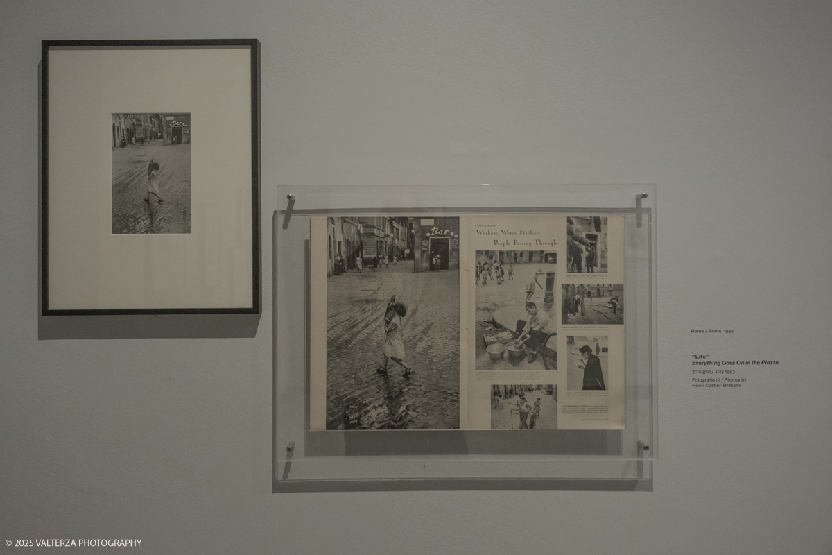 _DSF6231.jpg - Italy, Turin, February 13, 2025. CAMERA - Centro Italiano per la Fotografia presents the exhibition â€œHenri Cartier-Bresson e lâ€™Italiaâ€�, an unpublished story, signed by H.C.B. on the history of the  Italian countrry from 1932 to 1973. Into the picture images frrom the second trip to Italy 1951-1952