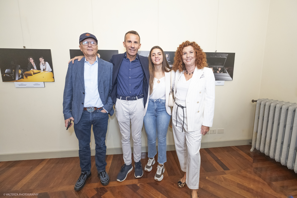 _DSF9779.jpg - 10/09/2025. Torino, Palazzo Lascaris. Apertura Mostra Donne e Motori? Gioie e Basta. Eleganza e bellezza di Donne e Auto.. Nella foto Alfredo Stola, Andrea Levy, Federica Levy, Maria Paola Stola