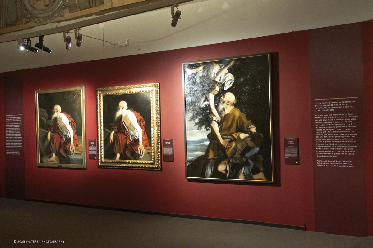 _DSF0260.jpg - 22/11720'25. Torino. Dal 22 novembre 2025 al 3 maggio 2026, le Sale Chiablese dei Musei Reali di Torino ospitano una mostra dedicata a Orazio Gentileschi (Pisa, 1563 â€“ Londra, 1639), uno dei piÃ¹ importanti artisti italiani del Seicento, la cui straordinaria qualitÃ  pittorica fu premiata da un successo in vita pari a quello di Caravaggio, Rubens e Van Dyck. Nella foto parte dell'allestimento della mostra