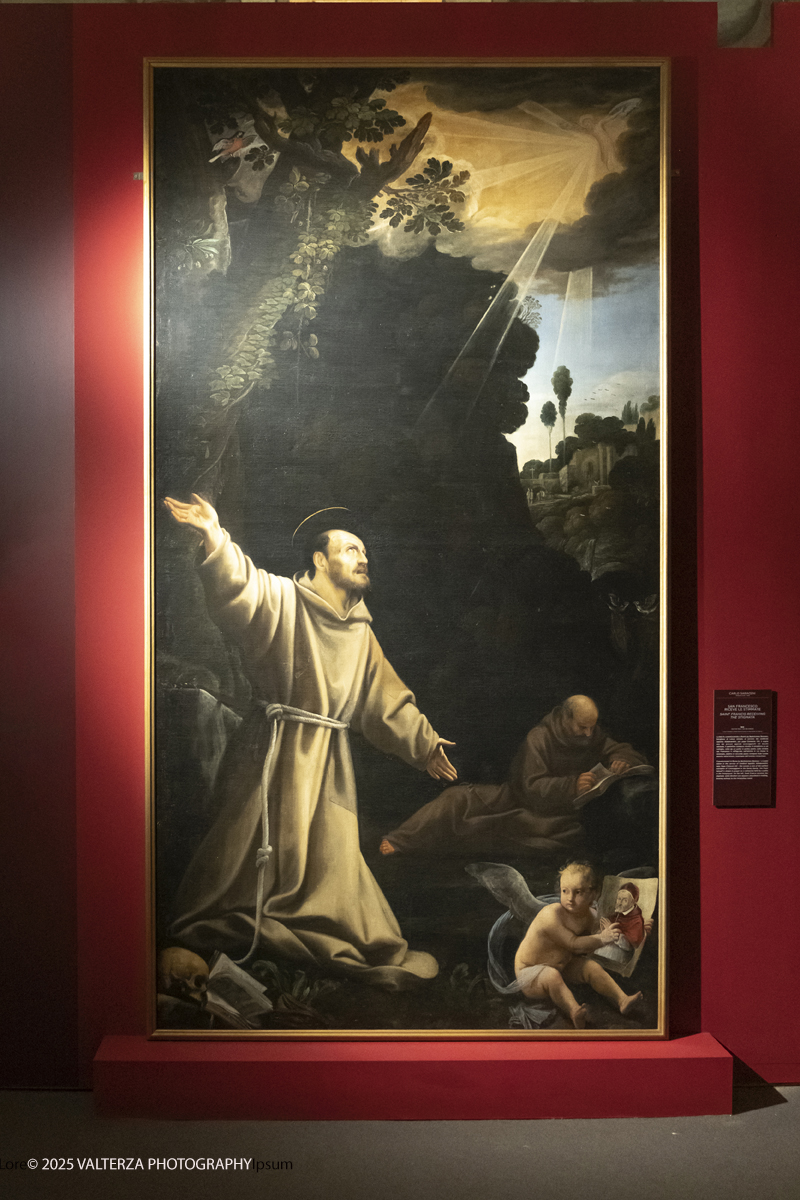 _DSF0266.jpg - 22/11720'25. Torino. Dal 22 novembre 2025 al 3 maggio 2026, le Sale Chiablese dei Musei Reali di Torino ospitano una mostra dedicata a Orazio Gentileschi (Pisa, 1563 â€“ Londra, 1639), uno dei piÃ¹ importanti artisti italiani del Seicento, la cui straordinaria qualitÃ  pittorica fu premiata da un successo in vita pari a quello di Caravaggio, Rubens e Van Dyck. Nella foto Orazio Gentileschi San Francesco Ricevbe le Stimmate, 1604
