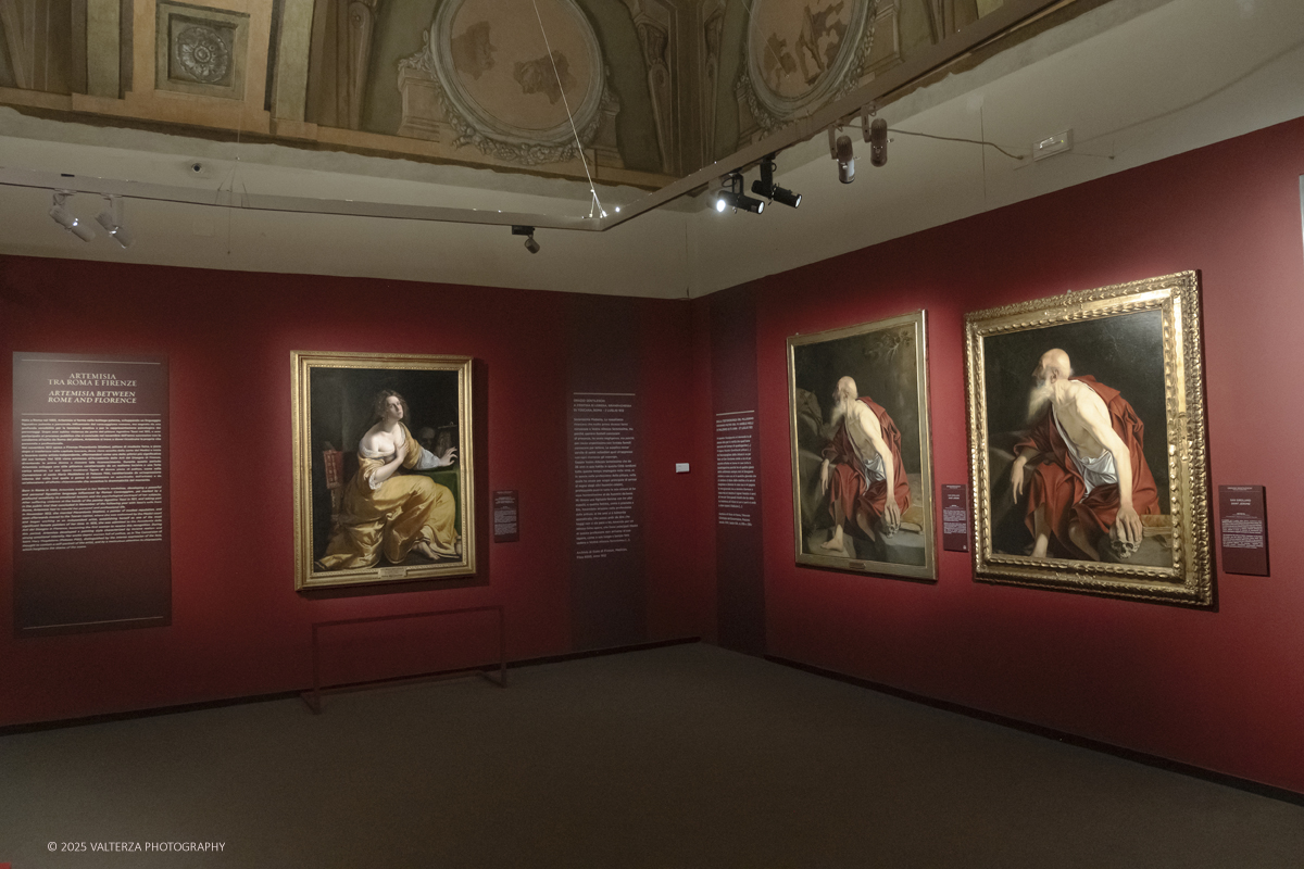 _DSF0274.jpg - 22/11720'25. Torino. Dal 22 novembre 2025 al 3 maggio 2026, le Sale Chiablese dei Musei Reali di Torino ospitano una mostra dedicata a Orazio Gentileschi (Pisa, 1563 â€“ Londra, 1639), uno dei piÃ¹ importanti artisti italiani del Seicento, la cui straordinaria qualitÃ  pittorica fu premiata da un successo in vita pari a quello di Caravaggio, Rubens e Van Dyck. Nella foto parte dell'allestimento della mostra