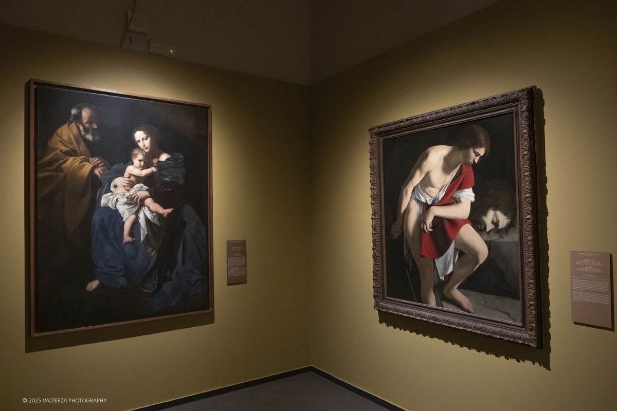_DSF0344.jpg - 22/11720'25. Torino. Dal 22 novembre 2025 al 3 maggio 2026, le Sale Chiablese dei Musei Reali di Torino ospitano una mostra dedicata a Orazio Gentileschi (Pisa, 1563 â€“ Londra, 1639), uno dei piÃ¹ importanti artisti italiani del Seicento, la cui straordinaria qualitÃ  pittorica fu premiata da un successo in vita pari a quello di Caravaggio, Rubens e Van Dyck. Nella foto parte dell'allestimento della mostra