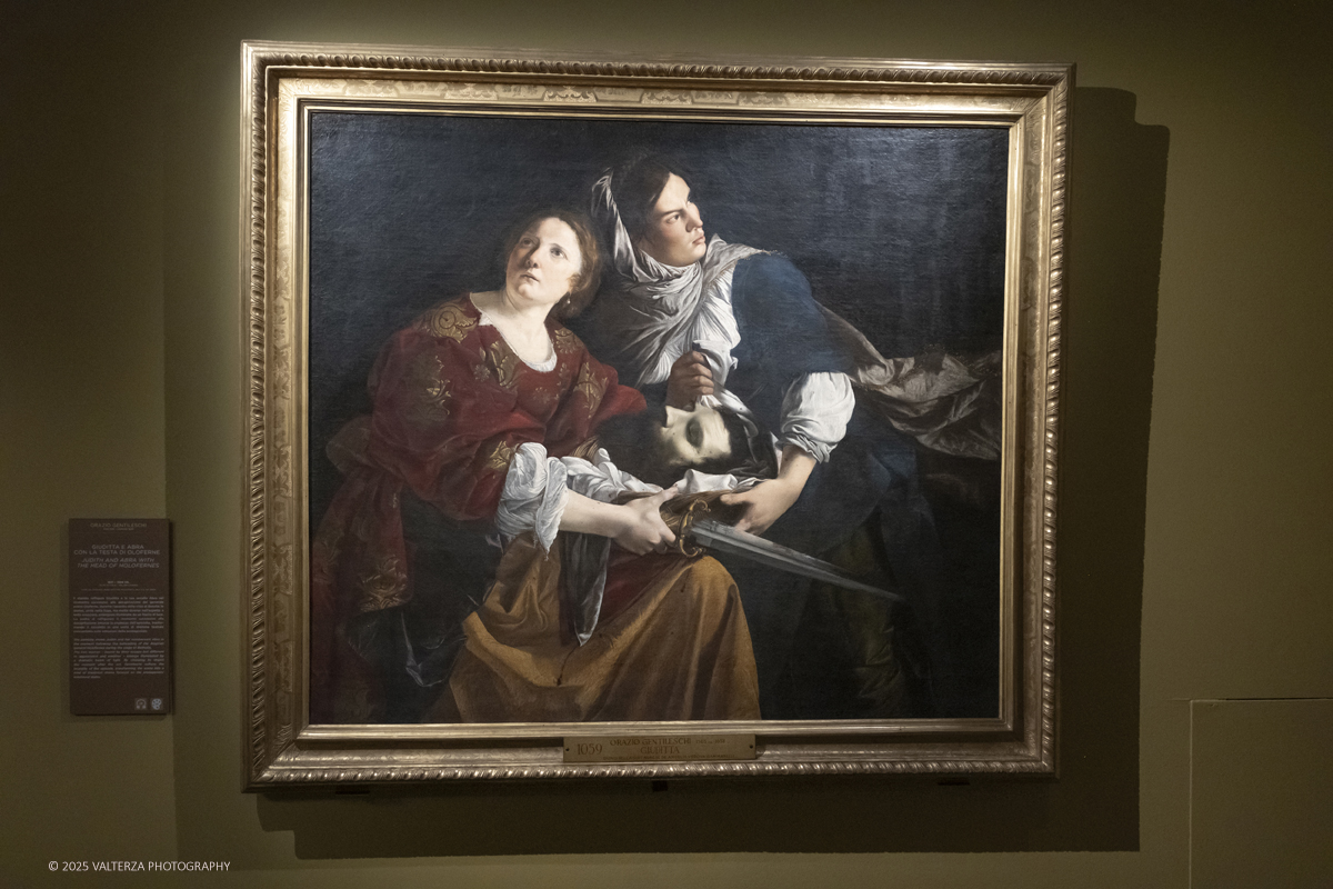 _DSF0353.jpg - 22/11720'25. Torino. Dal 22 novembre 2025 al 3 maggio 2026, le Sale Chiablese dei Musei Reali di Torino ospitano una mostra dedicata a Orazio Gentileschi (Pisa, 1563 â€“ Londra, 1639), uno dei piÃ¹ importanti artisti italiani del Seicento, la cui straordinaria qualitÃ  pittorica fu premiata da un successo in vita pari a quello di Caravaggio, Rubens e Van Dyck. Nella foto Orazio Gentileschi Giuditta ed Abra con la testa di Oloferne, 1622-1624