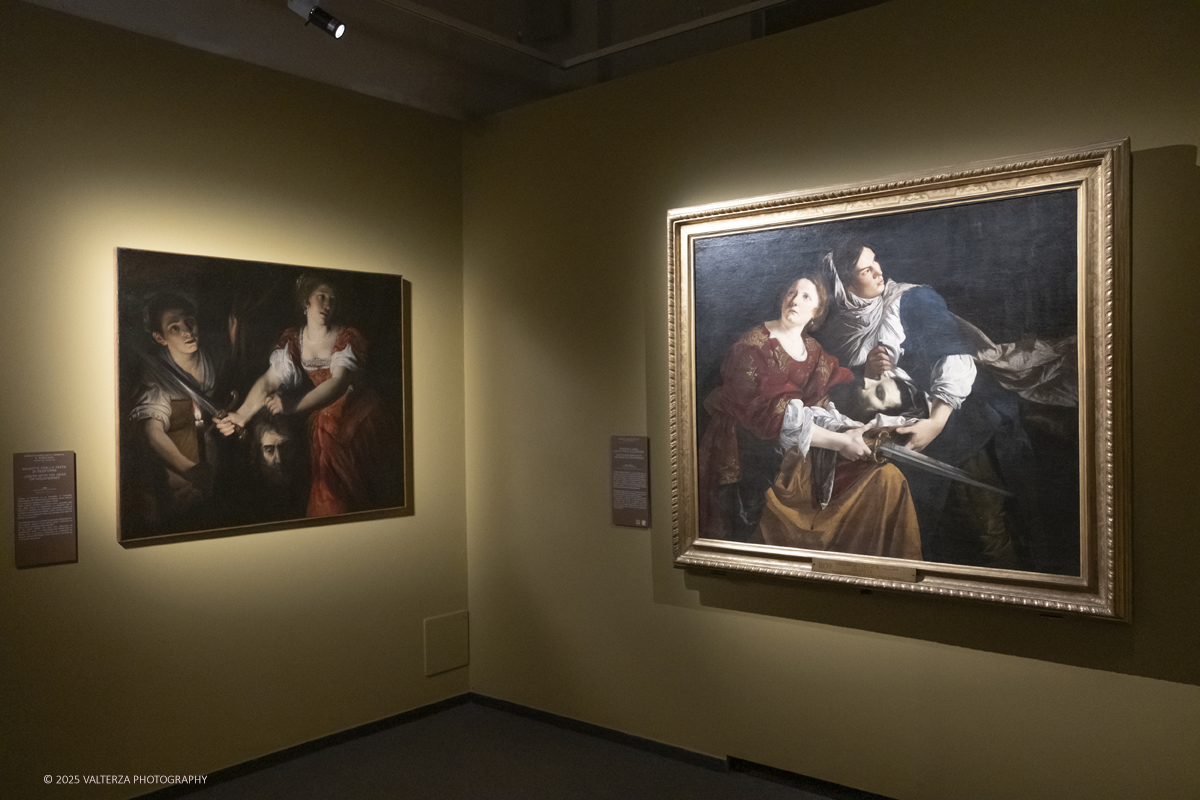 _DSF0356.jpg - 22/11720'25. Torino. Dal 22 novembre 2025 al 3 maggio 2026, le Sale Chiablese dei Musei Reali di Torino ospitano una mostra dedicata a Orazio Gentileschi (Pisa, 1563 â€“ Londra, 1639), uno dei piÃ¹ importanti artisti italiani del Seicento, la cui straordinaria qualitÃ  pittorica fu premiata da un successo in vita pari a quello di Caravaggio, Rubens e Van Dyck. Nella foto parte dell'allestimento della mostra