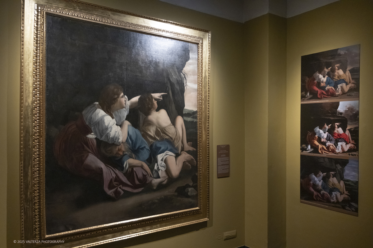 _DSF0364.jpg - 22/11720'25. Torino. Dal 22 novembre 2025 al 3 maggio 2026, le Sale Chiablese dei Musei Reali di Torino ospitano una mostra dedicata a Orazio Gentileschi (Pisa, 1563 â€“ Londra, 1639), uno dei piÃ¹ importanti artisti italiani del Seicento, la cui straordinaria qualitÃ  pittorica fu premiata da un successo in vita pari a quello di Caravaggio, Rubens e Van Dyck. Nella foto parte dell'allestimento della mostra