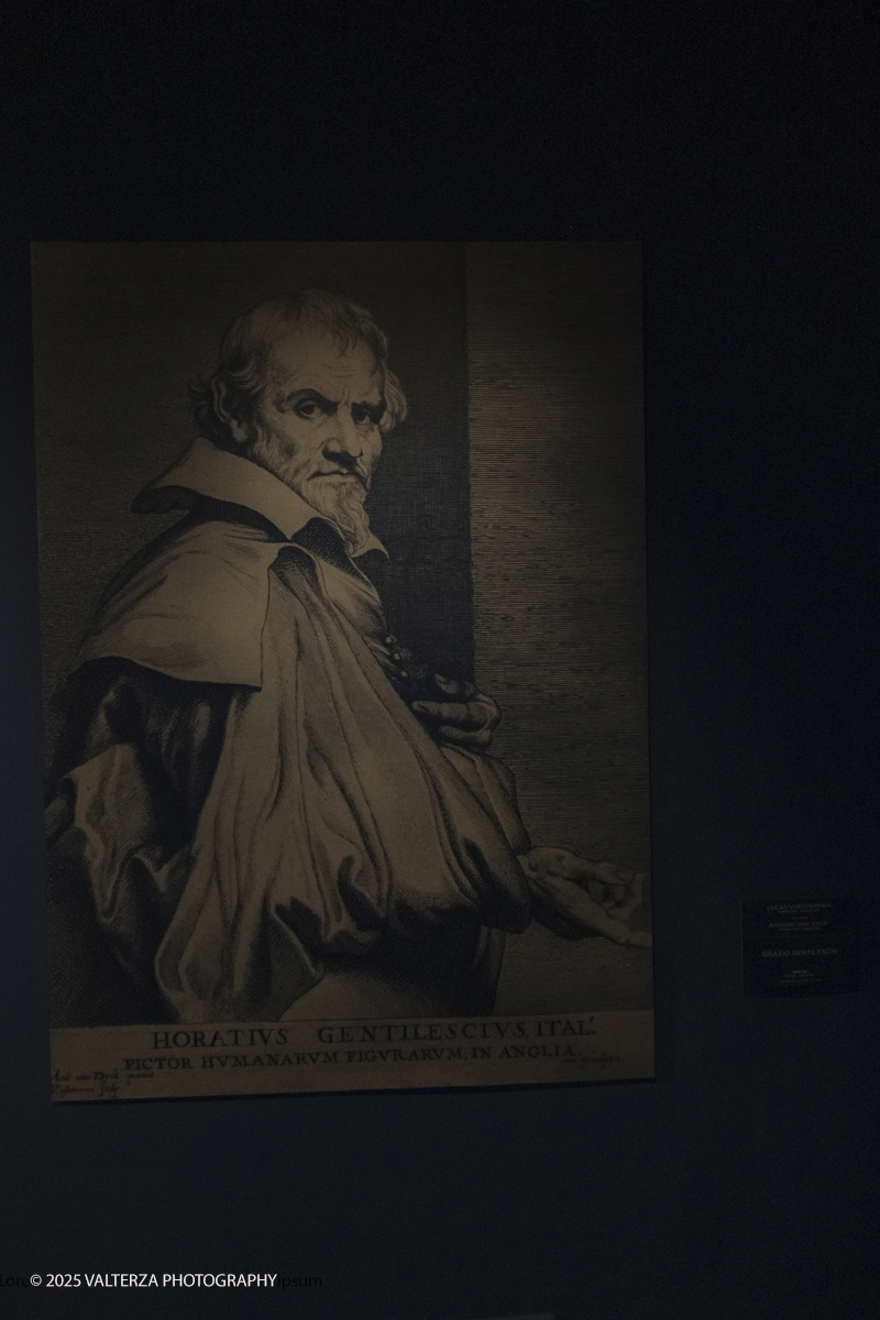 _DSF0437.jpg - 22/11720'25. Torino. Dal 22 novembre 2025 al 3 maggio 2026, le Sale Chiablese dei Musei Reali di Torino ospitano una mostra dedicata a Orazio Gentileschi (Pisa, 1563 â€“ Londra, 1639), uno dei piÃ¹ importanti artisti italiani del Seicento, la cui straordinaria qualitÃ  pittorica fu premiata da un successo in vita pari a quello di Caravaggio, Rubens e Van Dyck. Nella foto   Ritratto di Orazio Gentileschi, 1645 ca