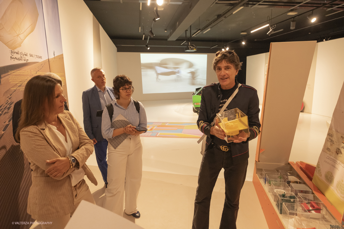 _DSF8989.jpg - 19/06/2025. Torino.    ULTRALEGGERA. A design journey with Marcello Gandini between Italy and Qatar.  Lâ€™ereditÃ  di pensiero di Marcello Gandini in una mostra a un anno dalla scomparsa del Maestro. Nella foto visita guidata alla moastra con  Simone Carena, continuatore dello studio di Gandini, e Marzia Gandini, figlia del Maestro.