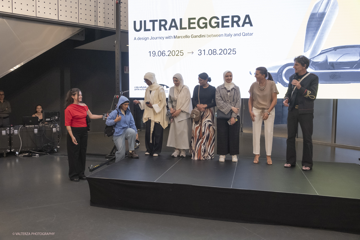 DSCF0382.jpg - 19/06/2025. Torino.    ULTRALEGGERA. A design journey with Marcello Gandini between Italy and Qatar.  Lâ€™ereditÃ  di pensiero di Marcello Gandini in una mostra a un anno dalla scomparsa del Maestro. Nella foto presentazione della mostra l'intervento dello studio Gandini con gli allievi Qatarini della Summer School