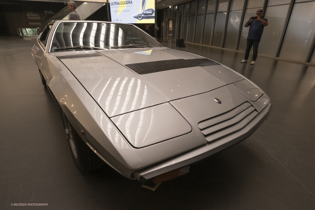 _DSF9168.jpg - 19/06/2025. Torino.    ULTRALEGGERA. A design journey with Marcello Gandini between Italy and Qatar.  Lâ€™ereditÃ  di pensiero di Marcello Gandini in una mostra a un anno dalla scomparsa del Maestro. Nella foto esposizione di vetture disegnate da Marcello Gandini. Maerati Khamsin