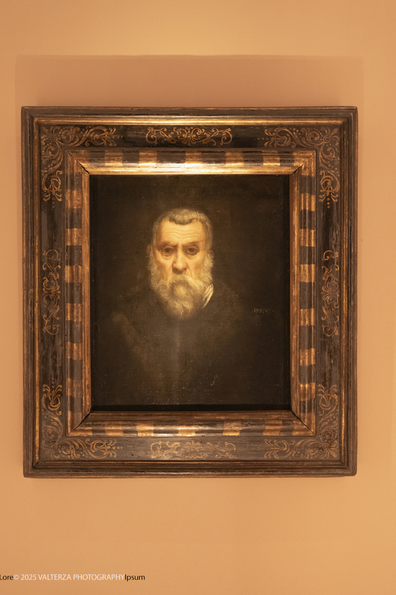 _DSF9870.jpg - 17/09/2025. Torino. Tintoretto è stato fondativo per la formazione artistica di Vedova e la mostra sottolinea l'impeto e la forza dell'articolato rapporto che lega i due artisti. Nella foto Jacomo Robusti/detto Tintoretto, Autoritratto 1588 circa
