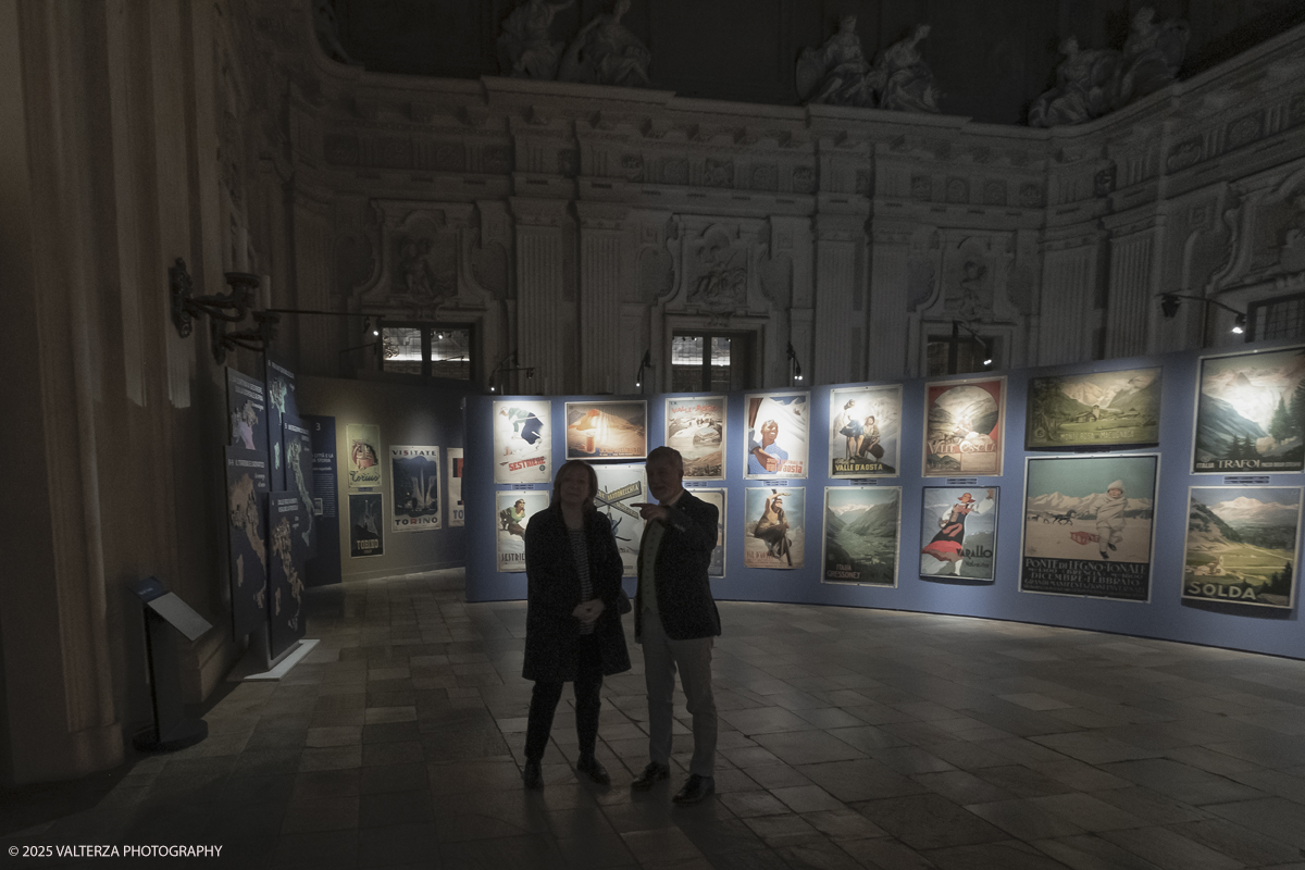 DSCF0007.jpg - Italy, February 12, 2025. Palazzo Madama â€“ Museo Civico d'Arte Antica di Torino presents the exhibition â€œVisitate lâ€™Italia! Promozione e PubblicitÃ  Turistica 1900-1950â€�, an unpublished story on the history of Italian tourism promotion.  Visitors at the exhibition