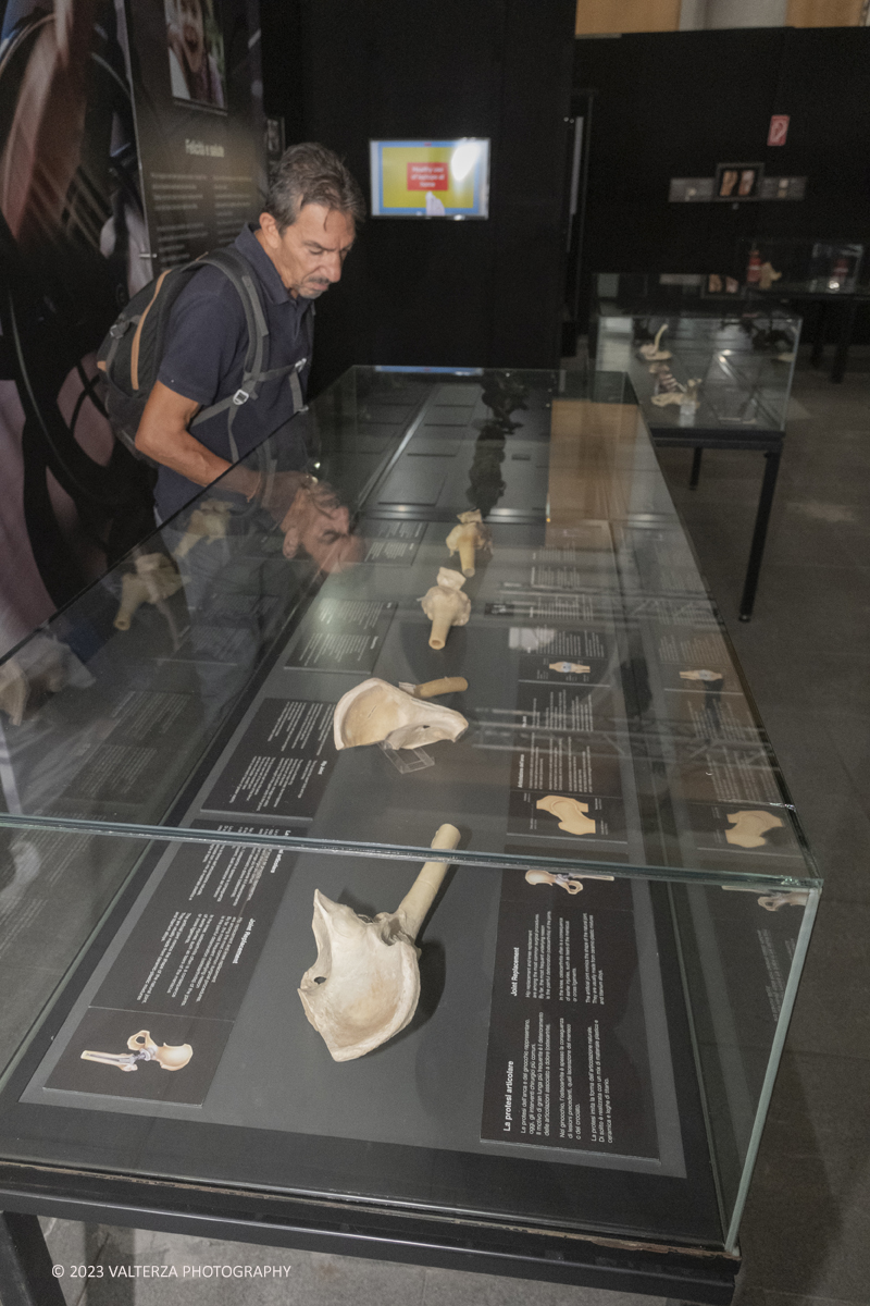 _DSF5222.jpg - 15/09/20223. Torino. La Sala degli Stemmi della Stazione di Torino Porta Nuova ospita, dal 15 settembre 2023 al 14 gennaio 2024, la nuova mostra originale â€œBody Worlds Vitalâ€�. Nella foto in visita alla mostra