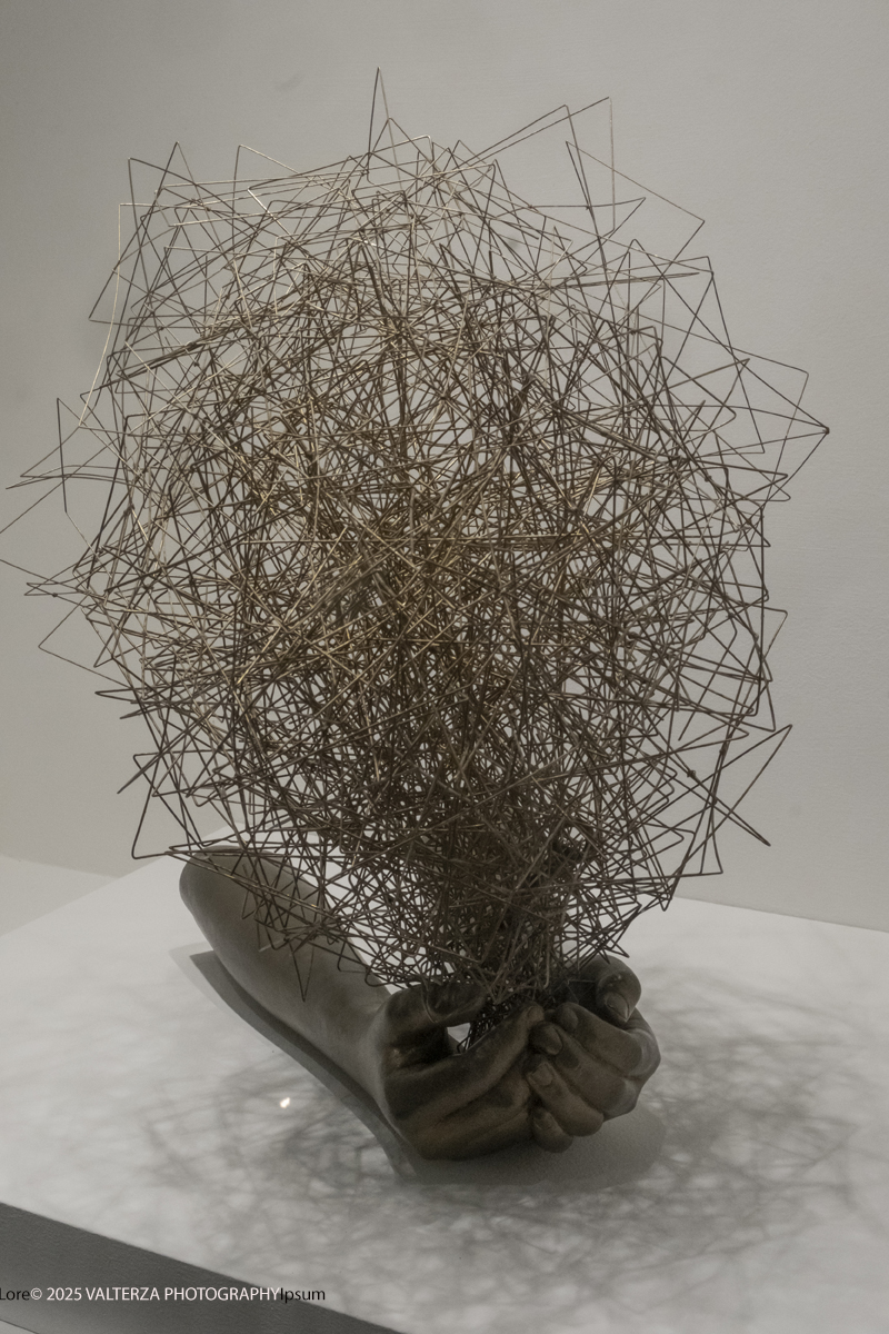 DSCF0087.jpg - 21/1072025. The Soul Trembles, la grande mostra monografica dedicata all’artista giapponese Chiharu Shiota arriva al MAO in anteprima nazionale - e per la prima volta in assoluto in un museo di arte asiatica. Nella foto  opera Nella mano   2017