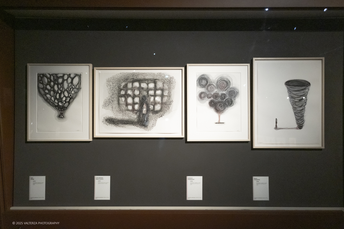 _DSF3839.jpg - 21/1072025. The Soul Trembles, la grande mostra monografica dedicata all’artista giapponese Chiharu Shiota arriva al MAO in anteprima nazionale - e per la prima volta in assoluto in un museo di arte asiatica. Nella foto parte dell'allestimento