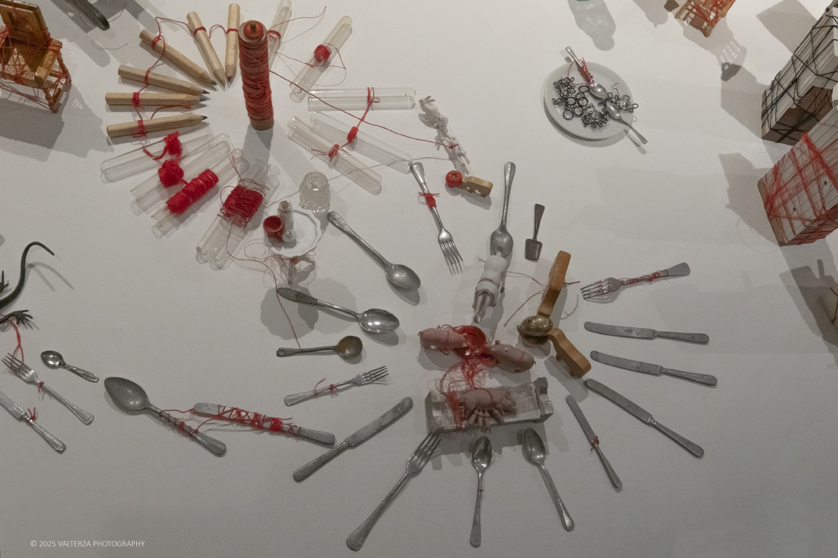 _DSF3890.jpg - 21/1072025. The Soul Trembles, la grande mostra monografica dedicata all’artista giapponese Chiharu Shiota arriva al MAO in anteprima nazionale - e per la prima volta in assoluto in un museo di arte asiatica. Nella foto opera Collegare piccoli ricordi