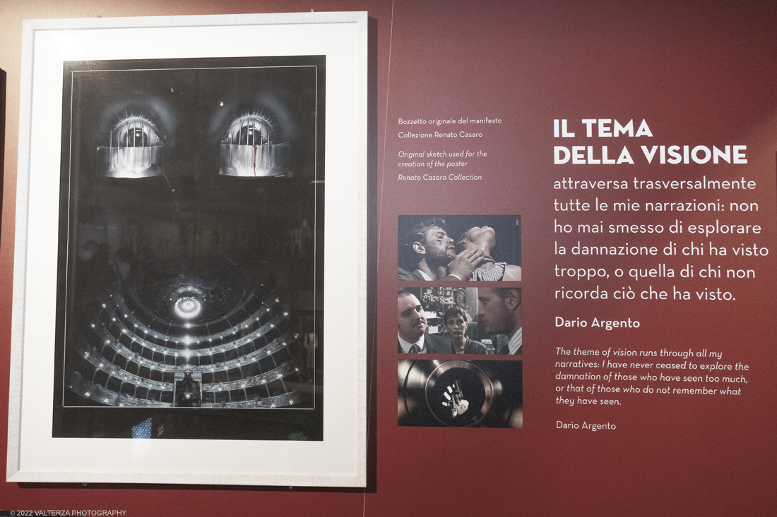 _DSF1197.jpg - 05/04/2022. Torino. Presentata la prima mostra dedicata a un grande maestro del cinema: il regista, sceneggiatore e produttore Dario Argento (Roma, 1940). Nella foto materiale del film Opera 1987
