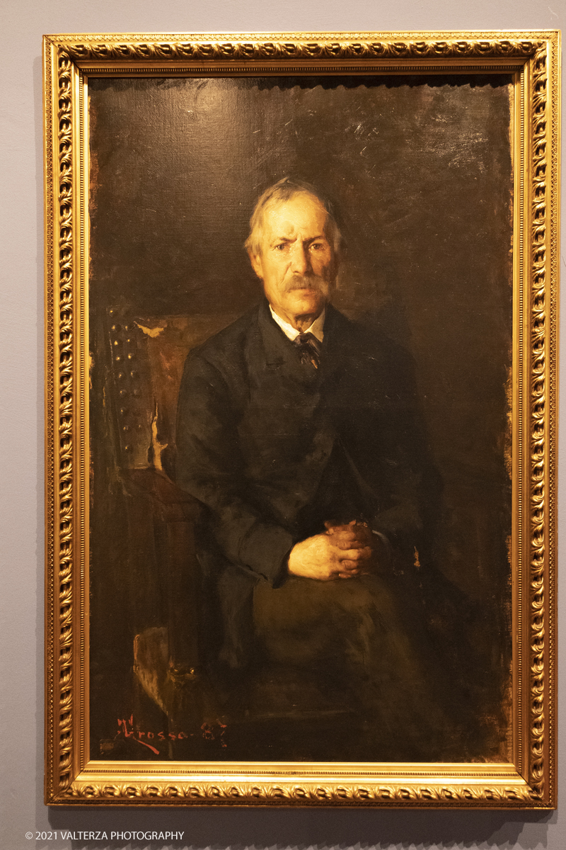 _DSF2334.jpg - 01/10/2029. Torino. L'accademia Albertina e Torino tra eccletismo e Liberty. Disegnare la cittÃ  non Ã¨ una semplice mostra ma un viaggio nella storia dellâ€™arte e dellâ€™architettura torinese che  vuole ritrovare nel passato le sinergie e le ispirazioni utili al nostro .futuro. Nella foto opera di Giacomo Grosso Ritratto del padre 1887
