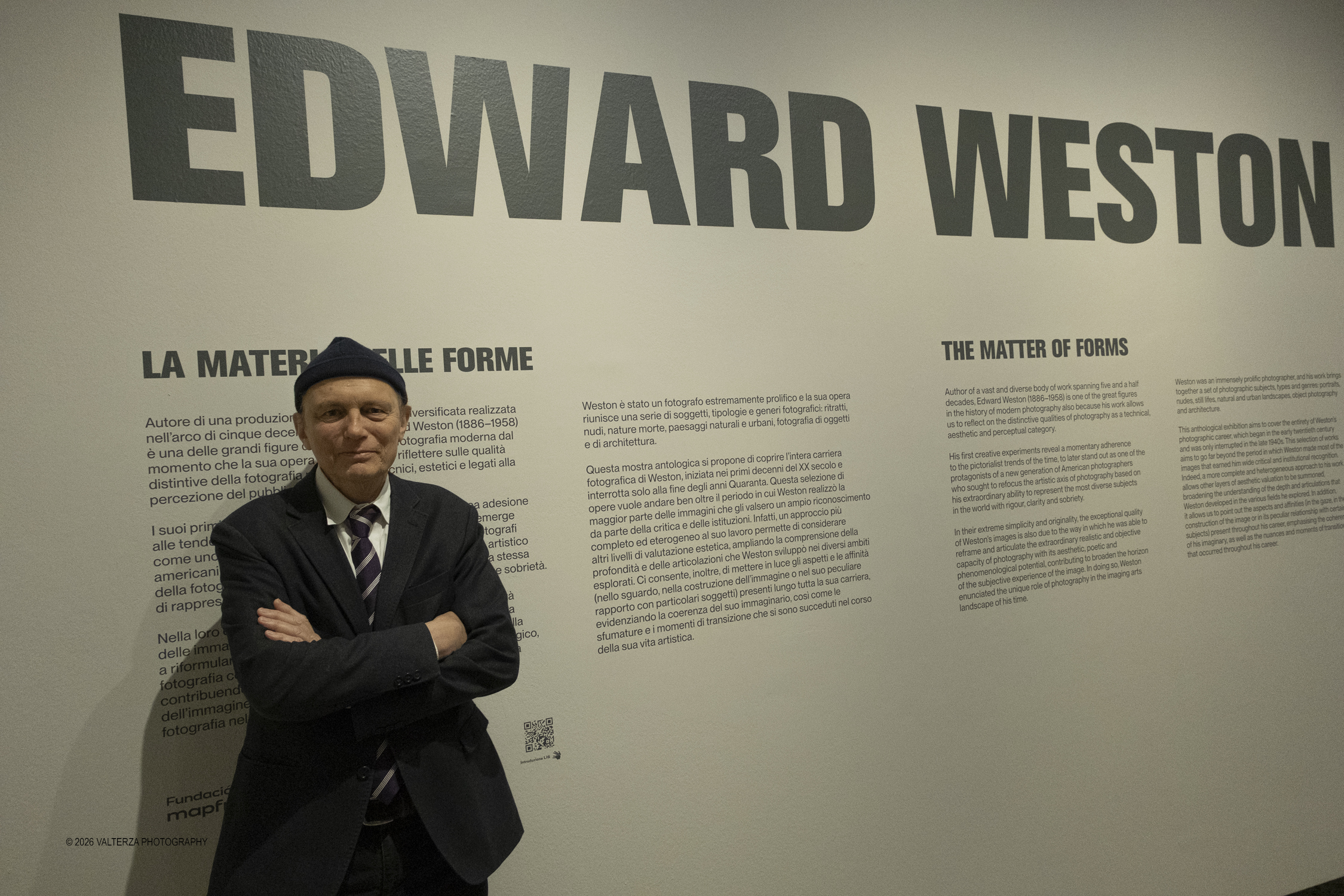 DSCF0528.jpg - 11/02/2026. Torino. CAMERA | EDWARD WESTON. La materia delle forme. Con una selezione di 171 immagini, molte delle quali vintage, il percorso espositivo â€“ curato da SÃ©rgio Mah â€“ si configura come unâ€™ampia antologia che ripercorre tutte le fasi della produzione di Edward Weston (Illinois, 1886 - California, 1958)  Nella foto FranÃ§ois HÃ©bel, nuovo Direttore Artistico di CAMERA