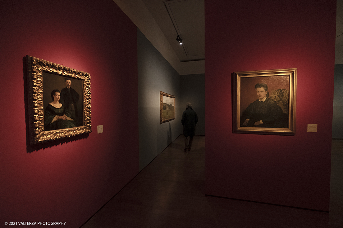 _DSF3105.jpg - 12/10/2021. Torino. Il percorso espositivo, della mostra alla GAM, presenta oltre 60 capolavori dellâ€™artista livornese , si articola in nove sezioni e copre un ampio arco cronologico che dal 1854 giunge al 1894, dalla sperimentazione macchiaiola e da opere capitali degli anni Sessanta e Settanta fino alle tele dellâ€™etÃ  matura, che ne rivelano lo sguardo acuto e innovatore, capace di aperture sullâ€™imminente â€™900.